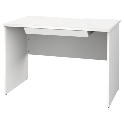 プラン木製デスクW1000D600WHWH脚引出付