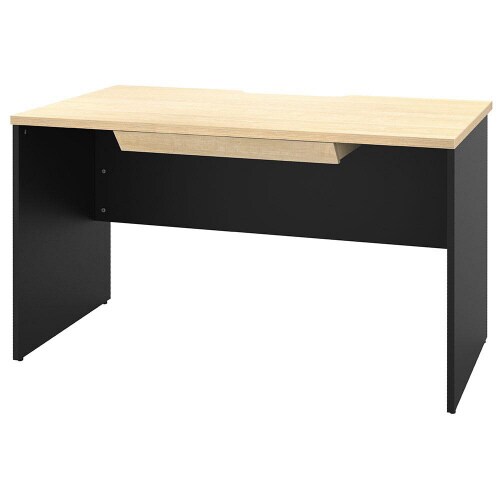 プラン木製デスクW1200D700NABK脚引出付