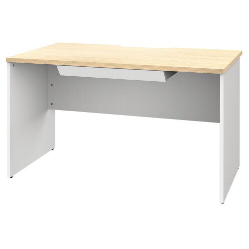 プラン木製デスクW1200D700NAWH脚引出付