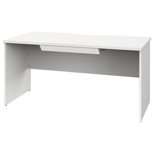 プラン木製デスクW1400D700WHWH脚引出付