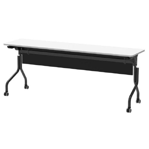 パラレルFテーブル1845WH×BK脚幕板付