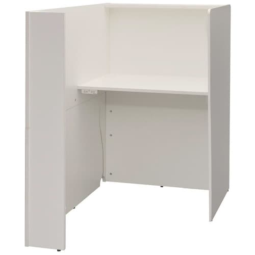 パーソナルブースW836D1200WH2口コンセン