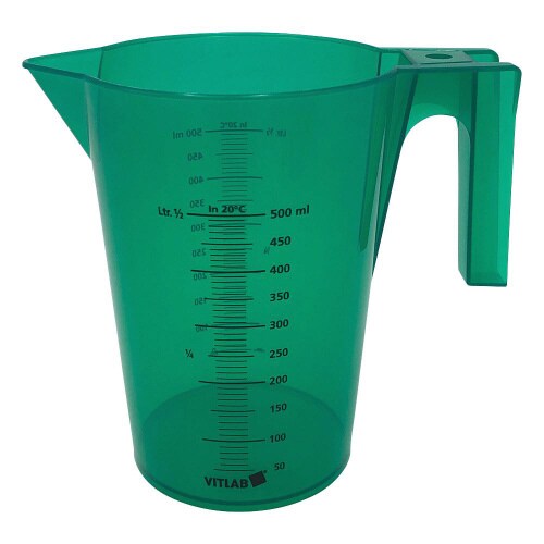 500ml 緑 カラフル手付ビーカー