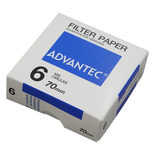 定量濾紙 No.6 70mm 100枚