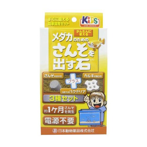 メダカのための酸素を出す石