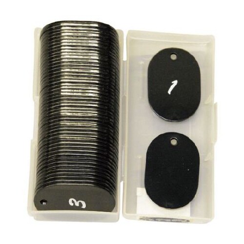 クロークチケット用ナンバーチケット 黒