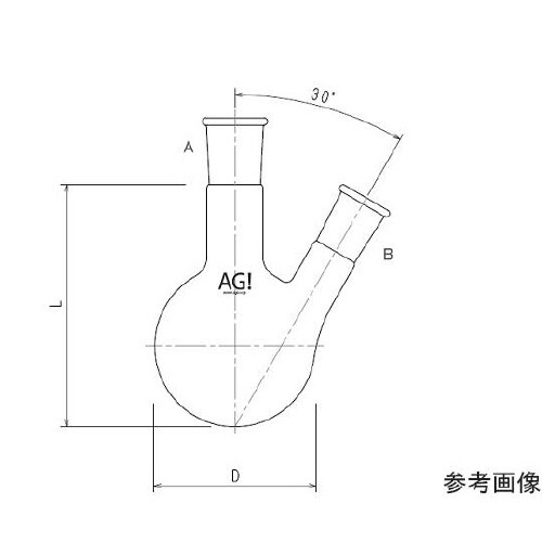 3108−500−4L3L 2口フラスコ