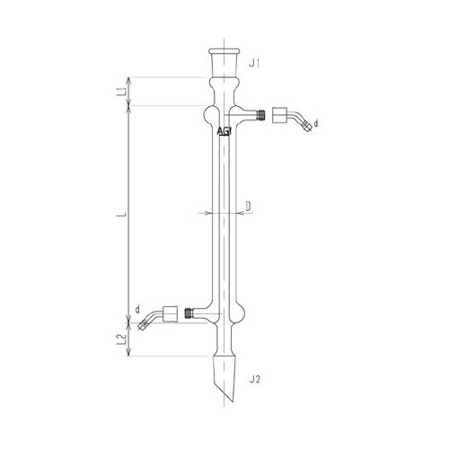 3400−120W−3Mリービッヒ冷却器