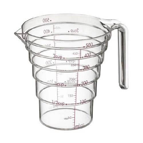 段々計量カップ 500ML クリア 26
