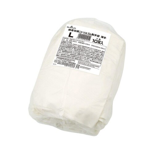 簡易包装 ニトリルゴム製手袋 薄手 L