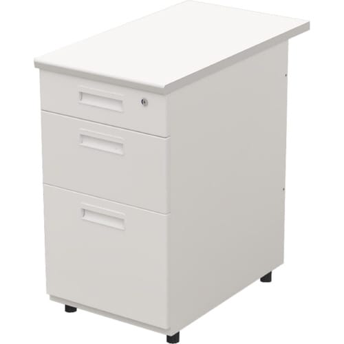 オフィスデスク 脇机3段 幅400WH天板WH本体