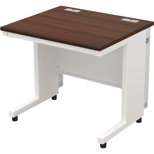 配線オフィスデスク平机 幅800DB天板WH脚