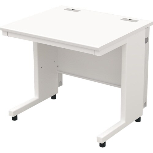 配線オフィスデスク平机 幅800WH天板WH脚