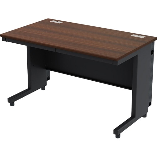 配線オフィスデスク平机 幅1200DB天板BK脚