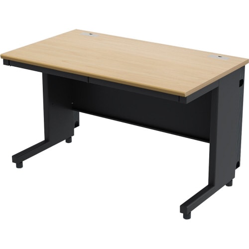 配線オフィスデスク平机 幅1200NA天板BK脚