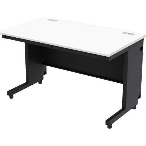 配線オフィスデスク平机 幅1200WH天板BK脚