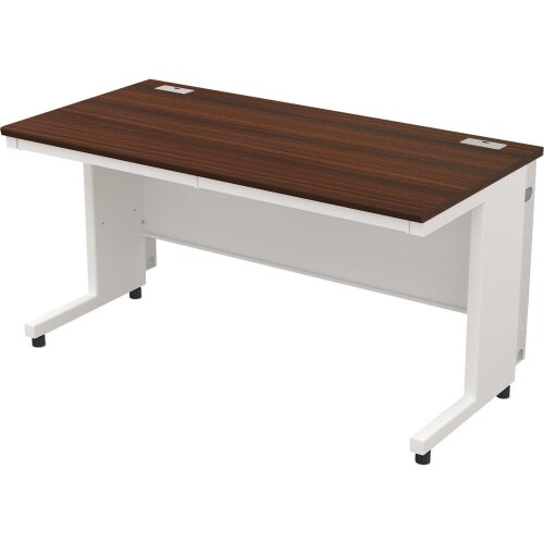 配線オフィスデスク平机 幅1400DB天板WH脚