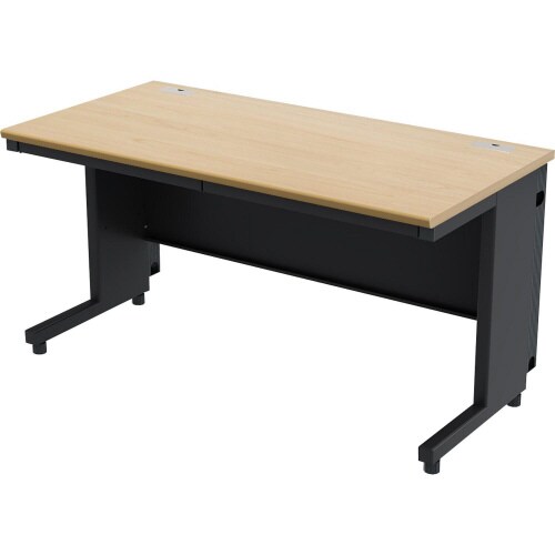 配線オフィスデスク平机 幅1400NA天板BK脚