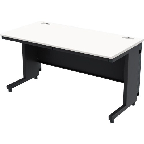 配線オフィスデスク平机 幅1400WH天板BK脚