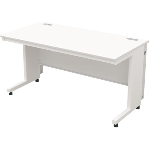 配線オフィスデスク平机 幅1400WH天板WH脚