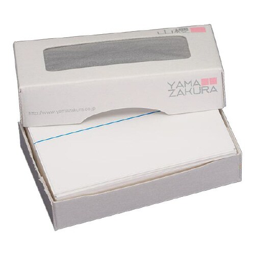 名刺用紙 4号 線入 青線 100枚