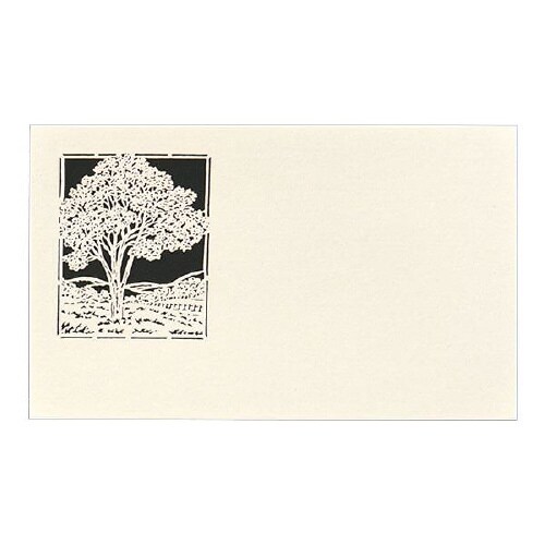 名刺用紙 4号 切り絵 大樹 50枚