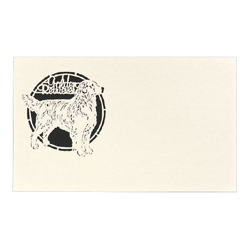 名刺用紙 4号 切り絵 イヌ 50枚