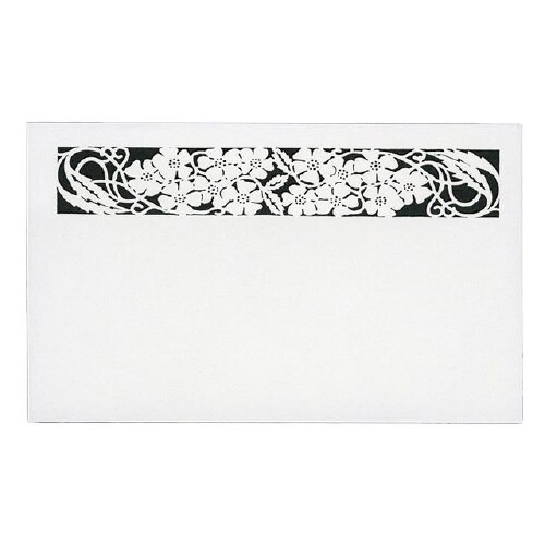 名刺用紙 4号 切り絵 花園 50枚