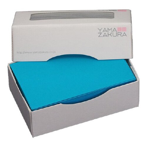 名刺用紙 4号 青 100枚