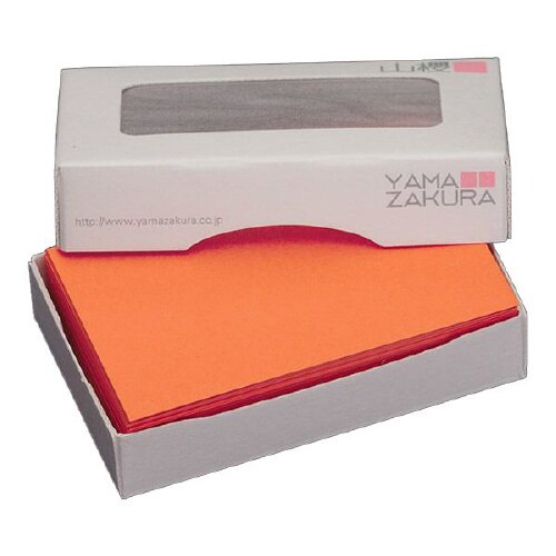 名刺用紙 4号 濃オレンジ 100枚