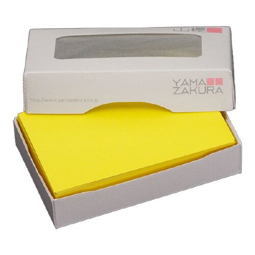 名刺用紙 4号 イエロー 100枚