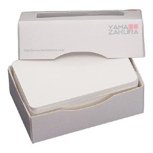 名刺用紙 4号 白桜 丸 100枚