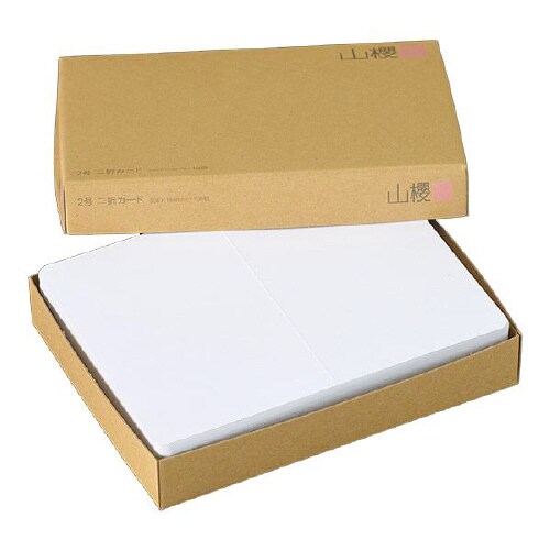 挨拶状カード 2号二折 D 100枚