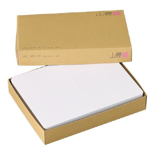 挨拶状カード 2号二折 S 100枚