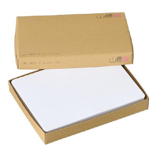 挨拶状カード 2号二折 H 100枚