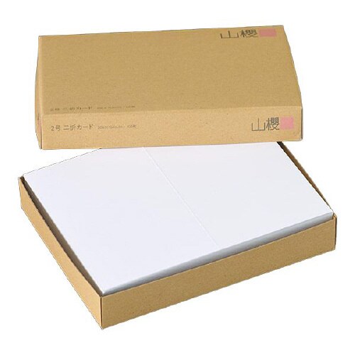 挨拶状カード 2号二折 DS 角 100枚