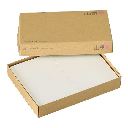 挨拶状カード 2号二折 TZAコットン 100枚