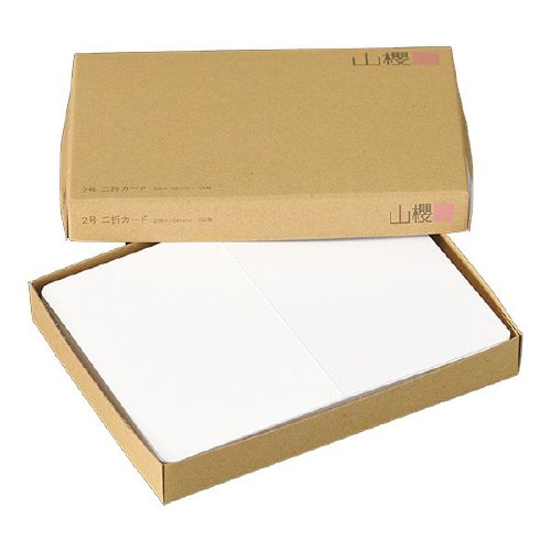 挨拶状カード 2号二折 ビーナス 丸 100枚