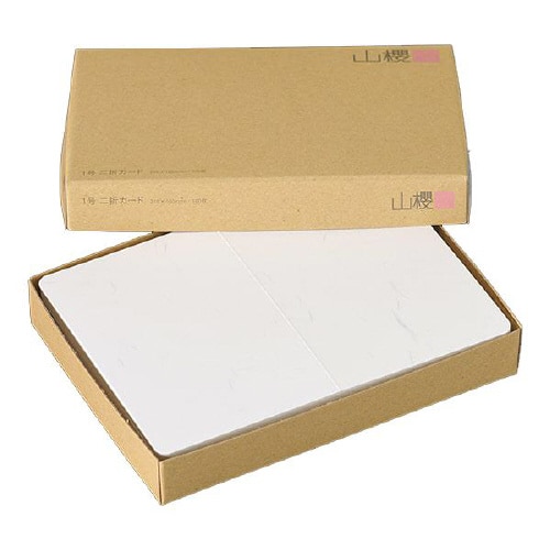 挨拶状カード 1号二折 大礼紙 片面 100枚