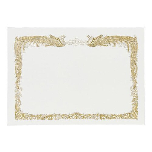 賞状用紙 A4ワイド横 純白 100枚