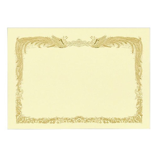 賞状用紙 A4ワイド横 クリーム RY 100枚