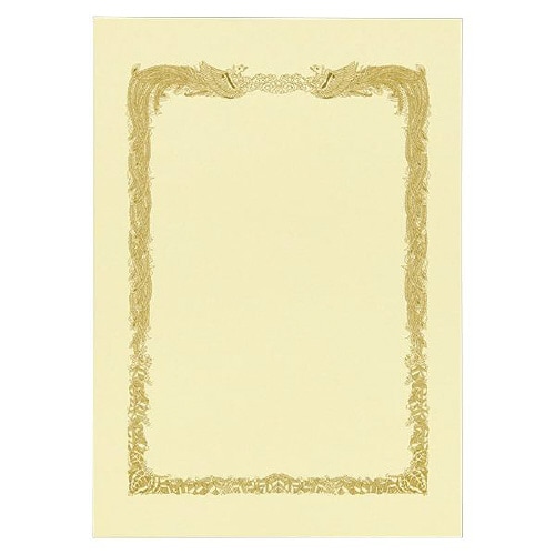 賞状用紙 A4ワイド縦 クリーム RT 100枚