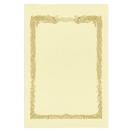 賞状用紙 B4ワイド縦 クリーム RT 100枚