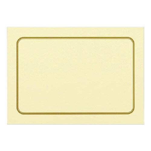 賞状用紙 A4ワイド クリーム 金枠 100枚