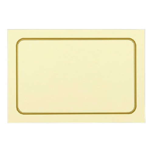 賞状用紙 B4ワイド クリーム 金枠 100枚