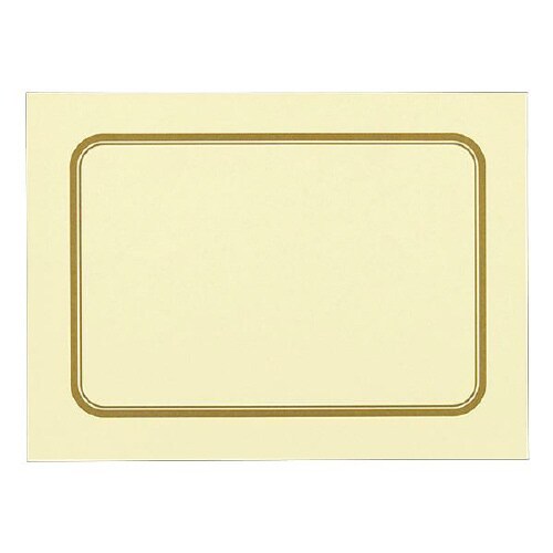 賞状用紙 B5ワイド クリーム 金枠 100枚