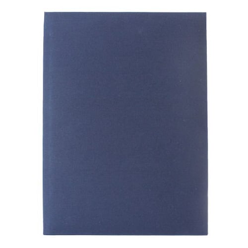 証書フォルダー A4用 細布 紺