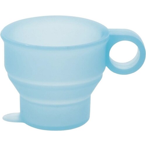 シリコン製 たためるコップ ブルー 2セット