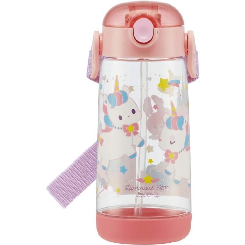 ストロー付きクリアボトル ユニコーン