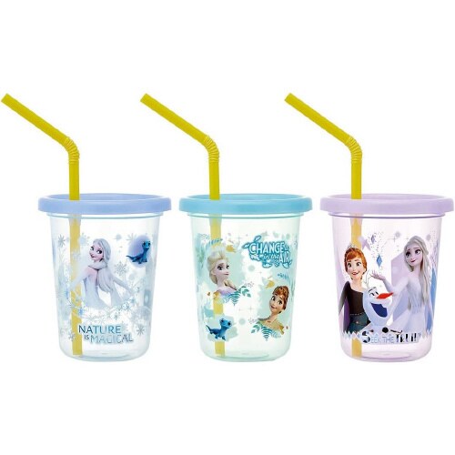 ストロー付きタンブラー 3個 アナと雪の女王 ×2